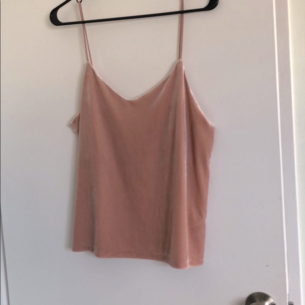 H&M Pink velvet tank top